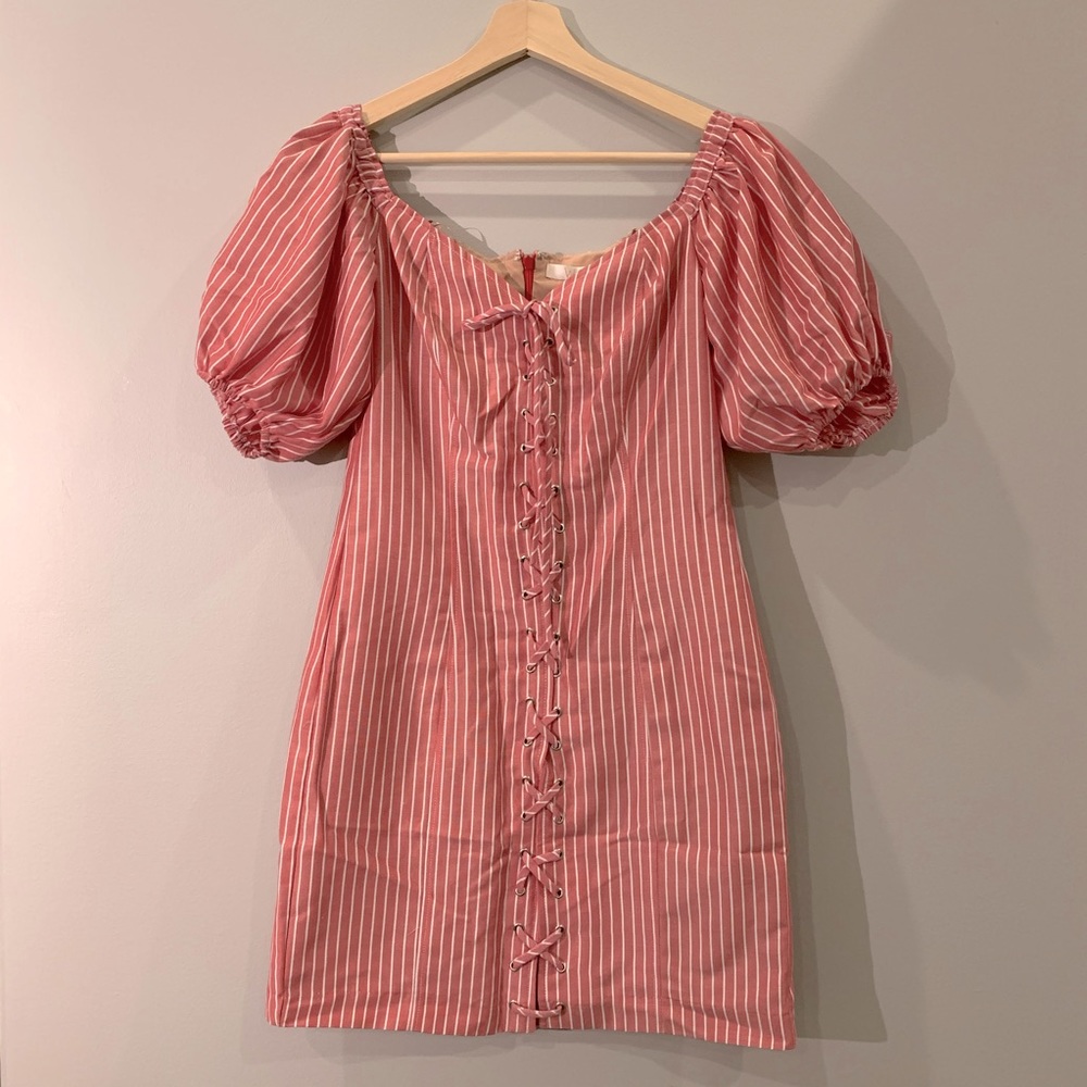 Nordstrom-WAYF Red stripe dress